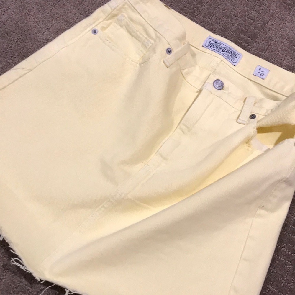 Lucky Brand Yellow Jean Skirt